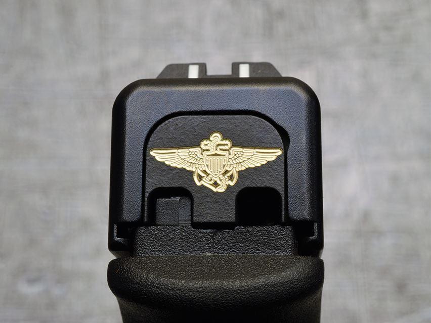 MILSPIN NAVY GLOCK SLIDE BACK PLATES