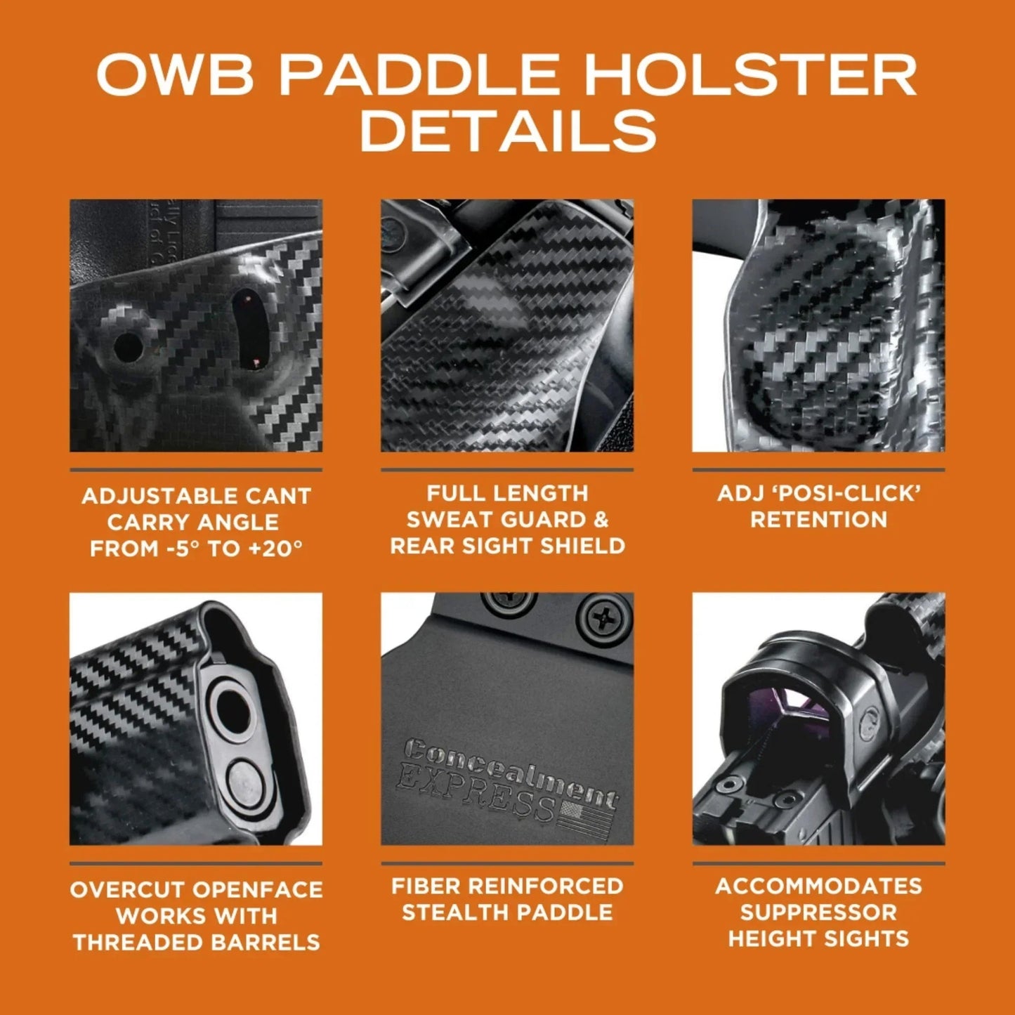 Paddle Holster fits Glock 48 Olight Baldr S/Mini