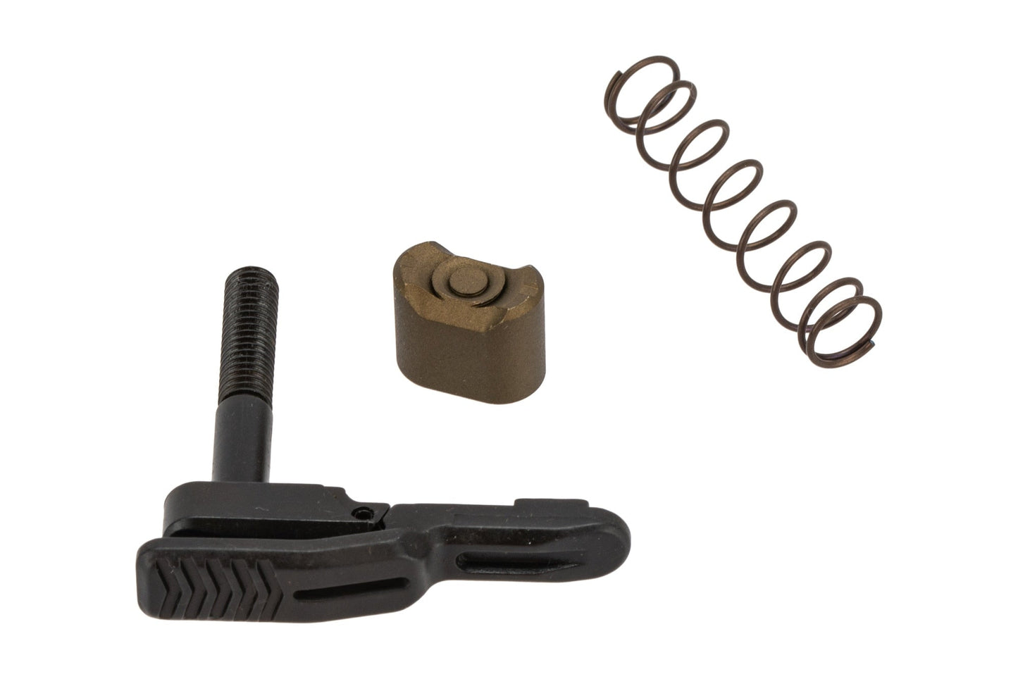 STRIKE INDUSTRIES AMBIDEXTROUS MAGAZINE RELEASE — BLACK / RED / GOLD / FDE