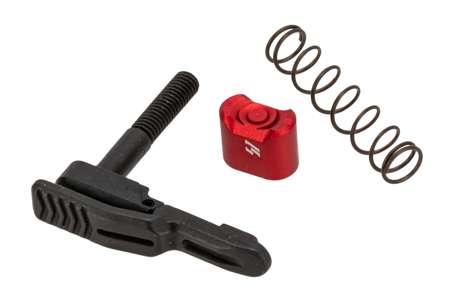 STRIKE INDUSTRIES AMBIDEXTROUS MAGAZINE RELEASE — BLACK / RED / GOLD / FDE