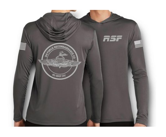 ((PRE-ORDER)) 3RD FORCE UPF 50 LIGHT HOODIE (GREY)