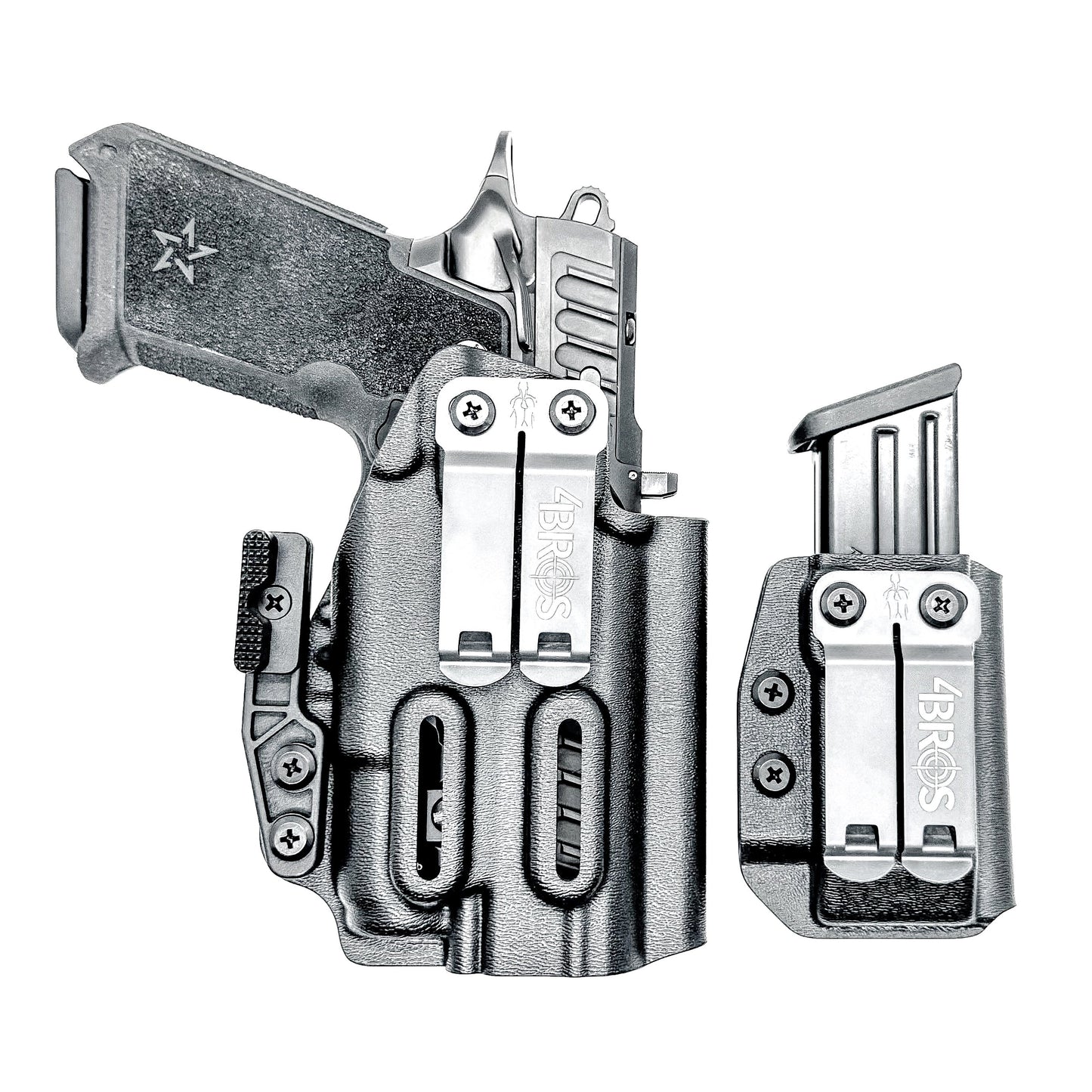 STACCATO HD P4 & SUREFIRE XC3 IWB HOLSTER WITH MAGAZINE CARRIER COMBO