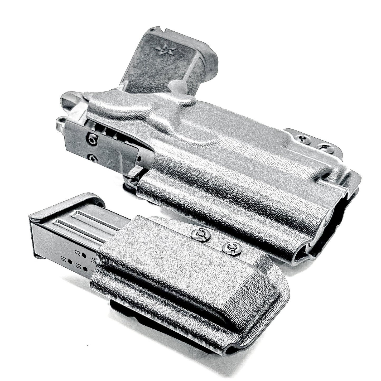 STACCATO HD P4 & SUREFIRE XC3 IWB HOLSTER WITH MAGAZINE CARRIER COMBO