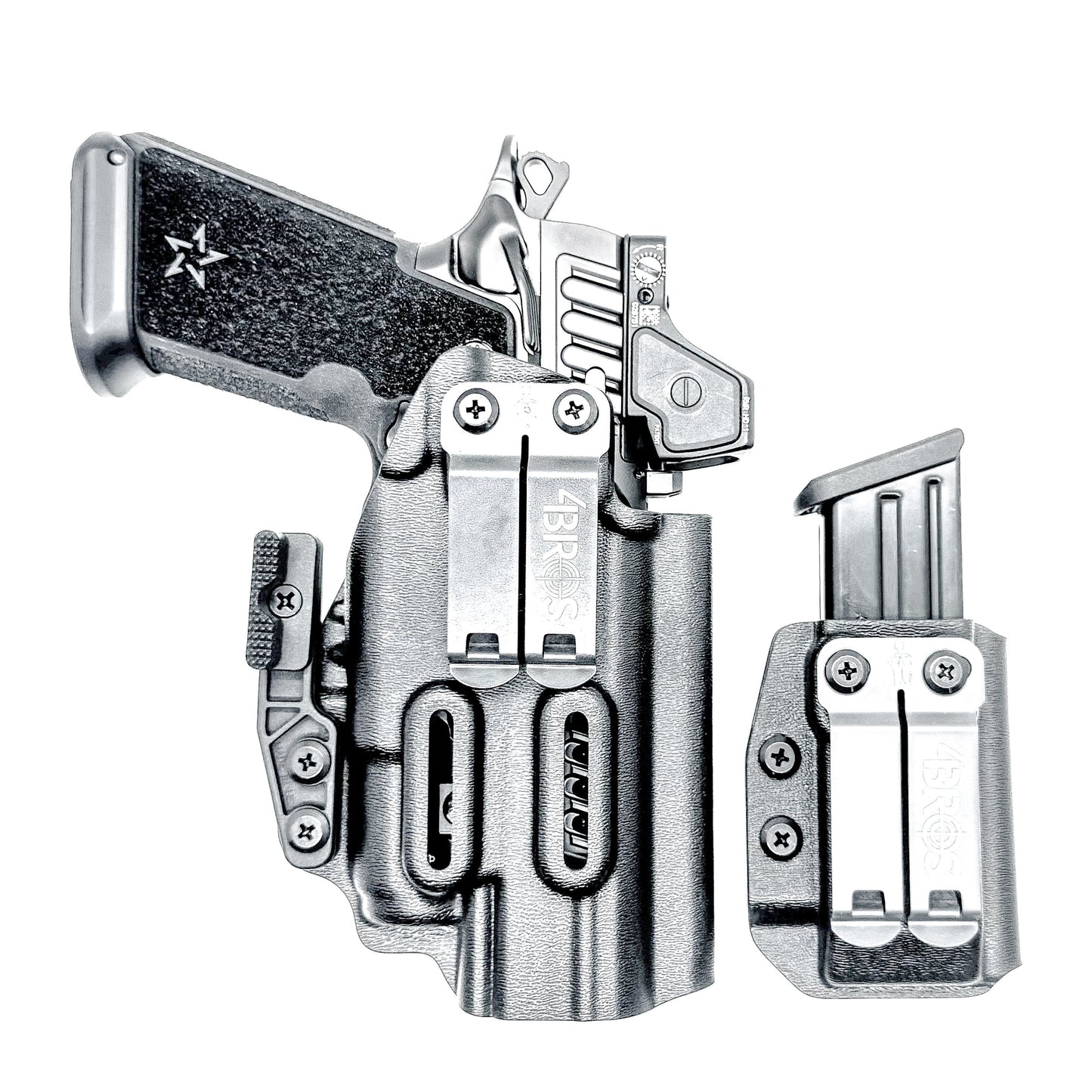 STACCATO HD P4.5 & SUREFIRE XC3 IWB HOLSTER WITH MAGAZINE CARRIER COMBO