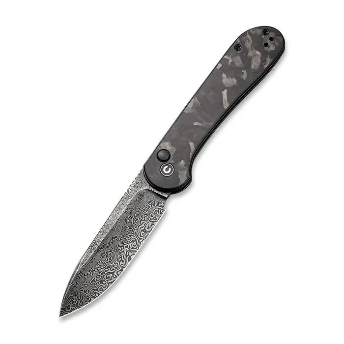 CIVIVI BUTTON LOCK ELEMENTUM POCKET KNIFE CARBON FIBER HANDLE