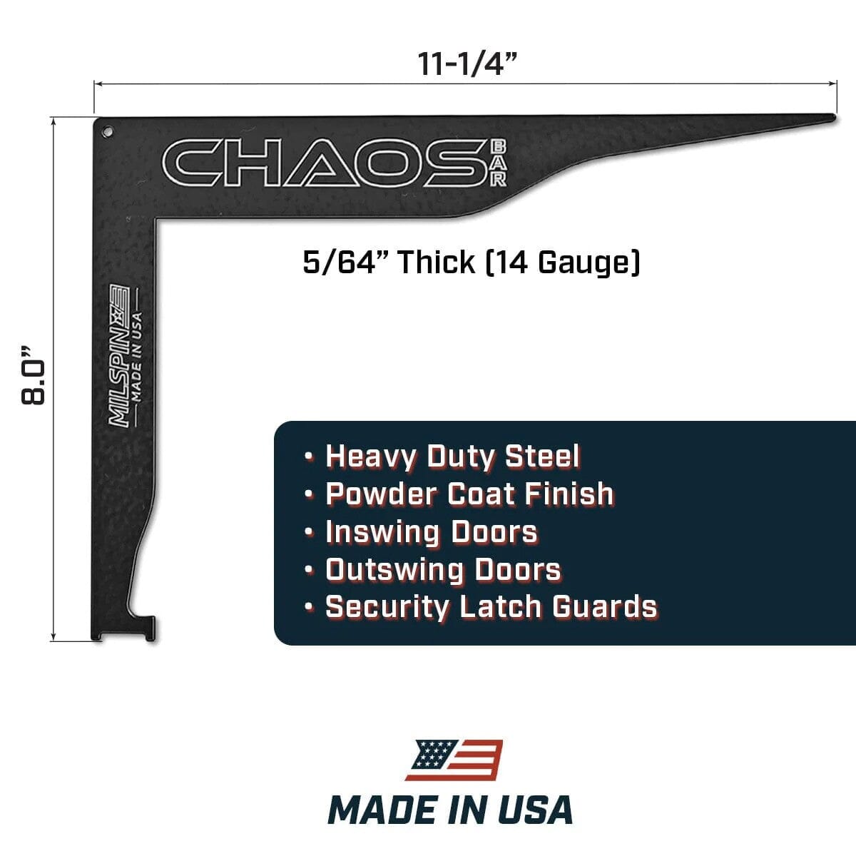 MILSPIN CHAOS BAR DOOR ENTRY TOOL