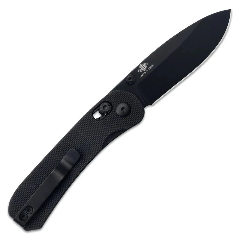 KNAFS LANDER 3 POCKET KNIFE - BLACK G10 - CLUTCH LOCK