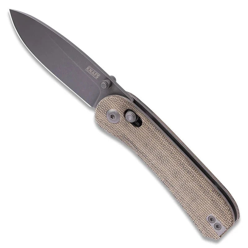 KNAFS LANDER 3 POCKET KNIFE - MOONDUST MICARTA - CLUTCH LOCK