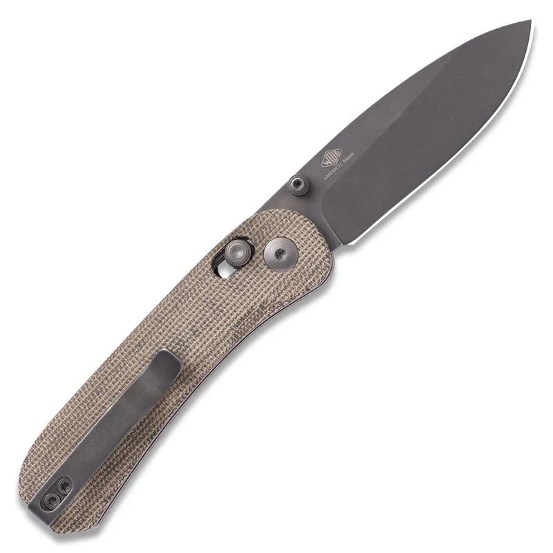 KNAFS LANDER 3 POCKET KNIFE - MOONDUST MICARTA - CLUTCH LOCK