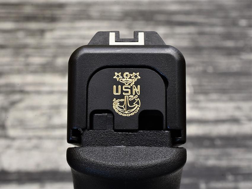 MILSPIN NAVY GLOCK SLIDE BACK PLATES