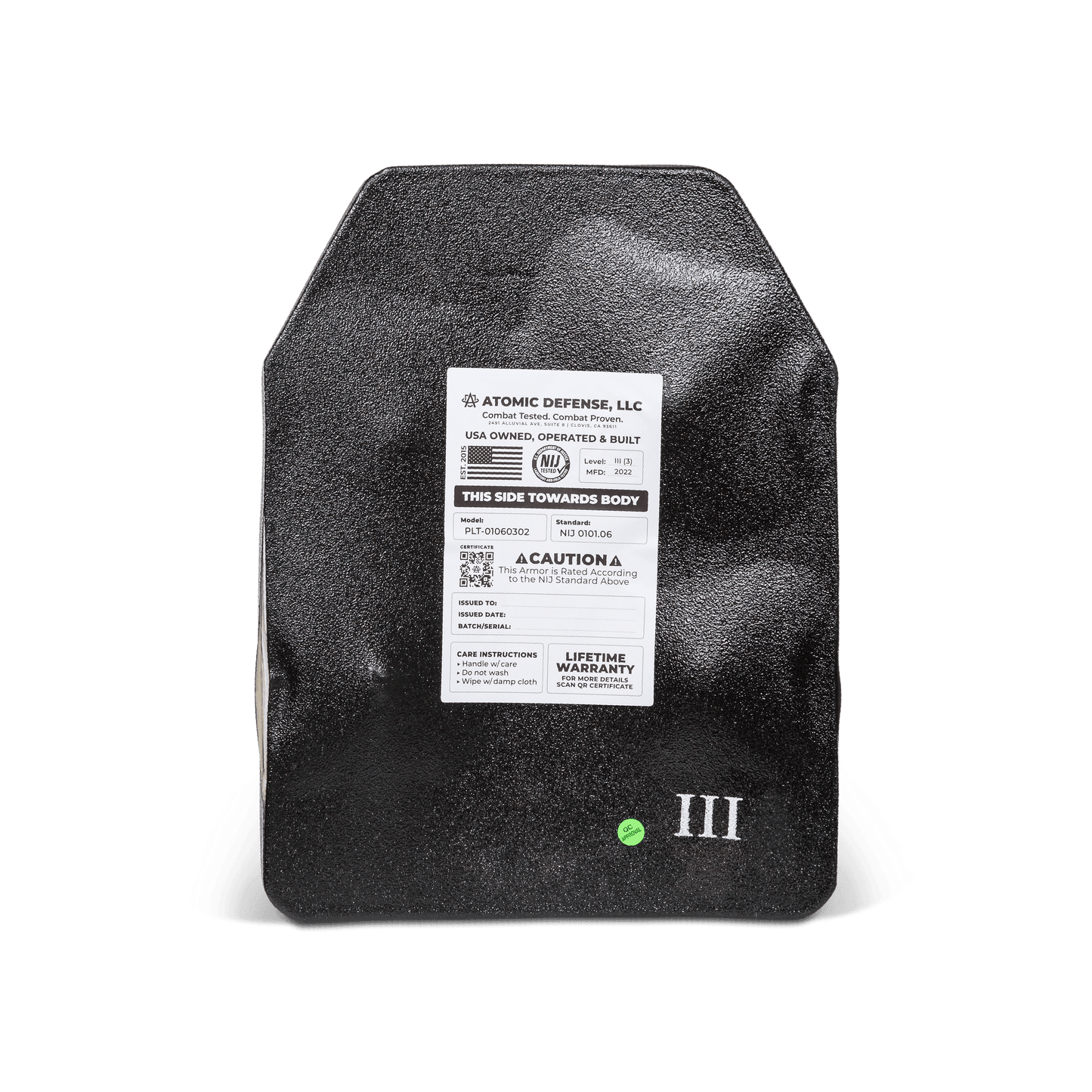 NIJ LEVEL III+ BODY ARMOR PLATE | ESAPI | LIGHTWEIGHT