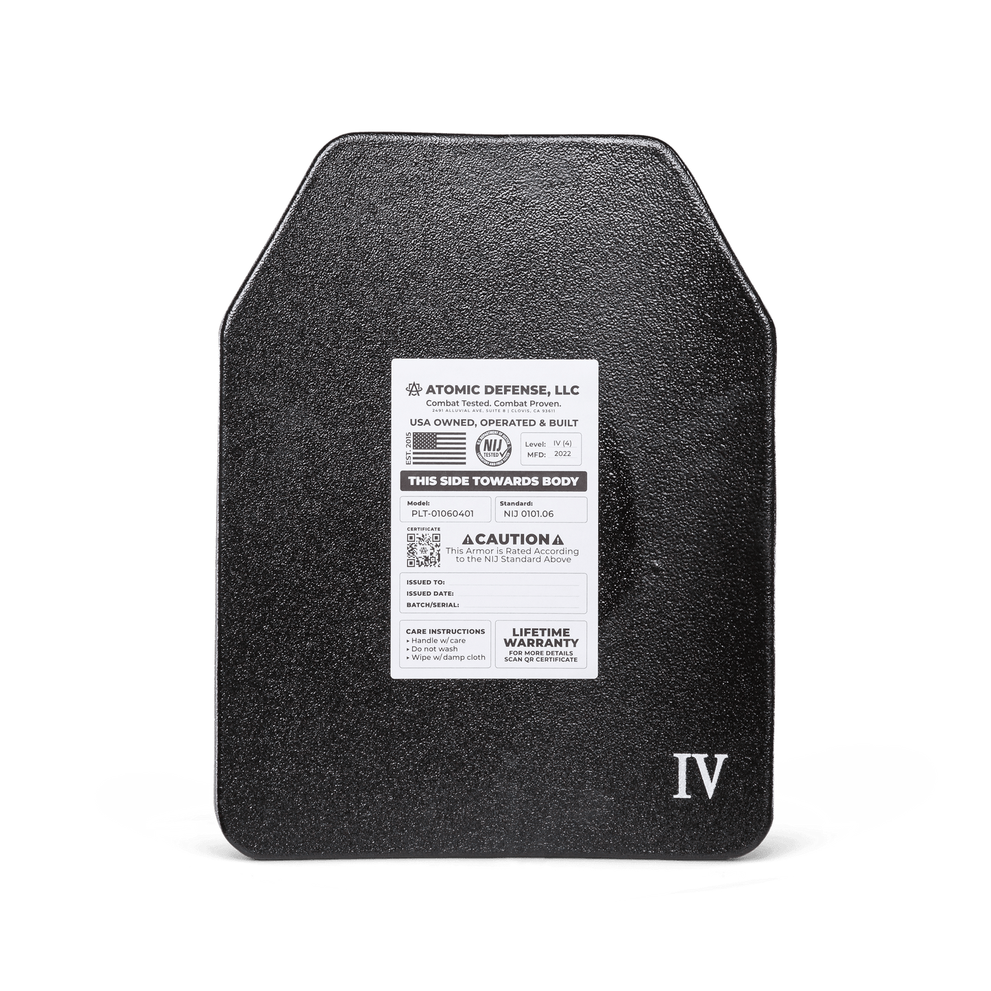 NIJ LEVEL IV BODY ARMOR PLATE | ESAPI/XSAPI