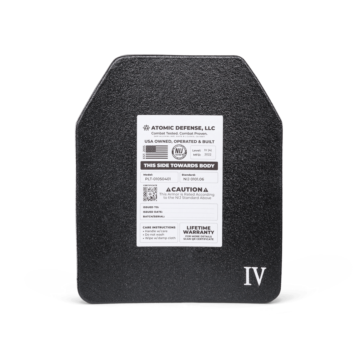 NIJ LEVEL IV BODY ARMOR PLATE | ESAPI/XSAPI