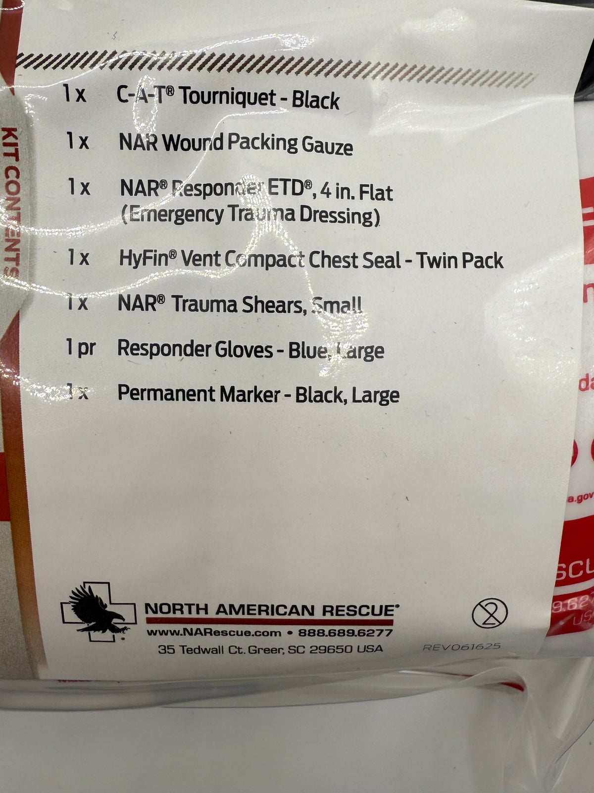 NORTH AMERICAN RESCUE INDIVIDUAL FIRST AID KIT (IFAK) MEDICAL