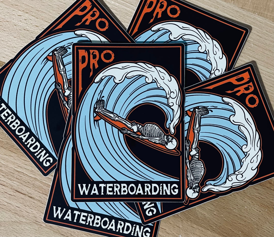 “Waterboarding” 5 inch Sticker