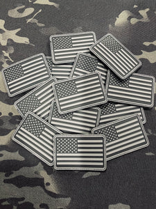 US Flag Velcro Patch (Black/Grey)