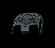 Load image into Gallery viewer, Blacked Out (DA Skull &amp; Bolts) Glock Back Plate