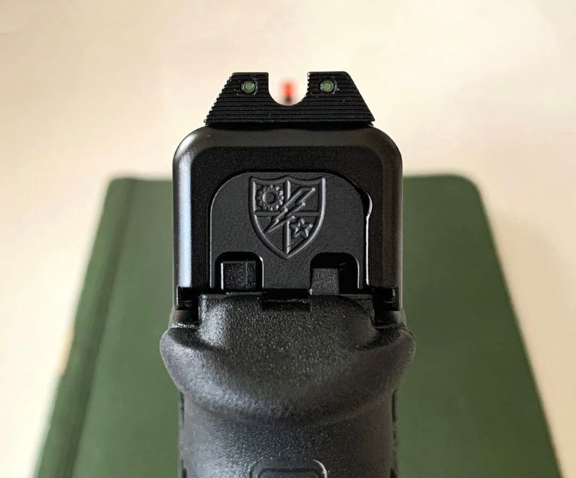 BLACKED OUT (75TH RANGER REG DUI) GLOCK BACK PLATE