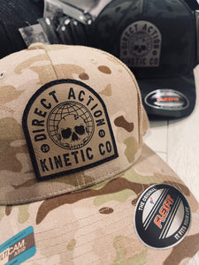 Direct Action "Kinetic Co" fitted mesh Patch Hat (MCBLK & MCARID)