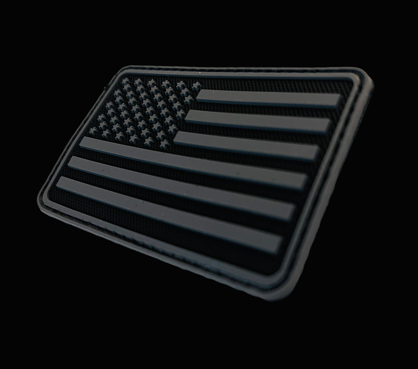 US Flag Velcro Patch (Black/Grey)