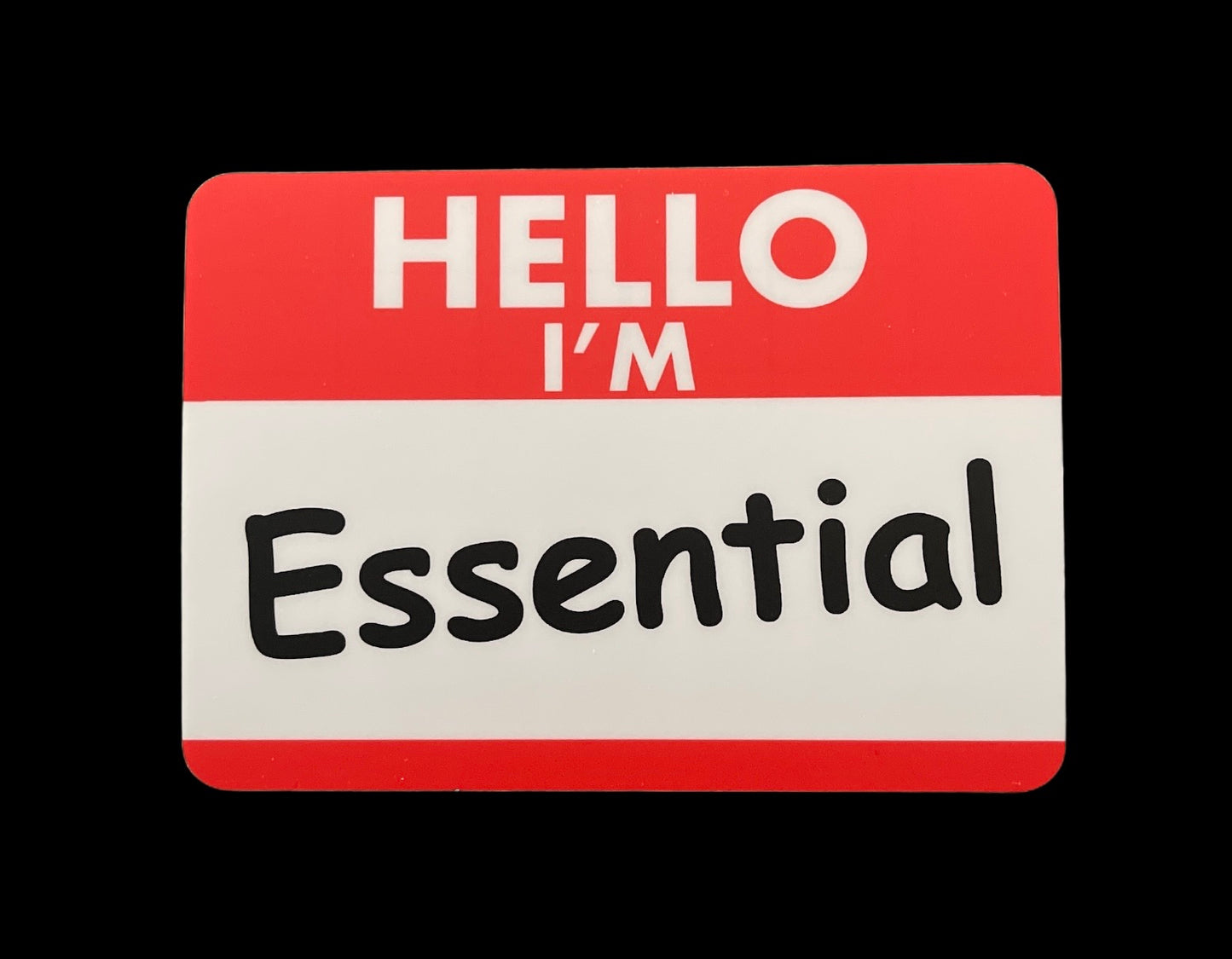 “ESSENTIAL” 4 INCH STICKER